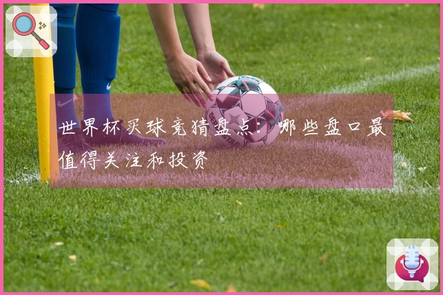 世界杯买球竞猜盘点:哪些盘口最值得关注和投资